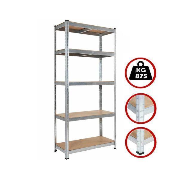 scaffale a 5 ripiani 90x40x180cm portata 875kg - foto 4 scaffale a 5 ripiani 90x40x180cm portata 875kg - foto 4