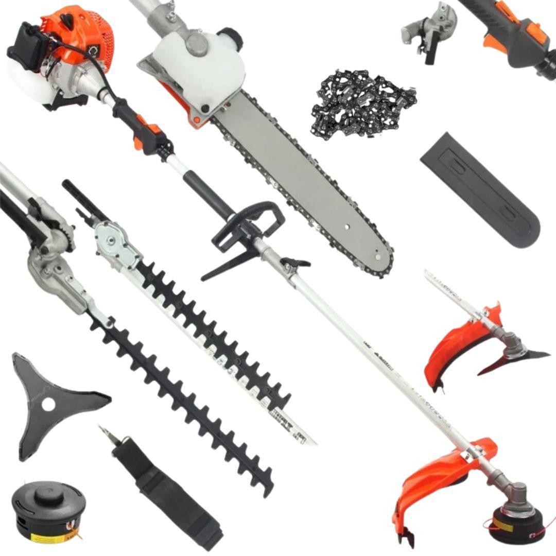 boxer boxer decespugliatore 4 in 1 multifunzione - bx123 - foto 4 Accessori e componenti: motore, aste, teste, protezioni, bobina filo e ricambi.