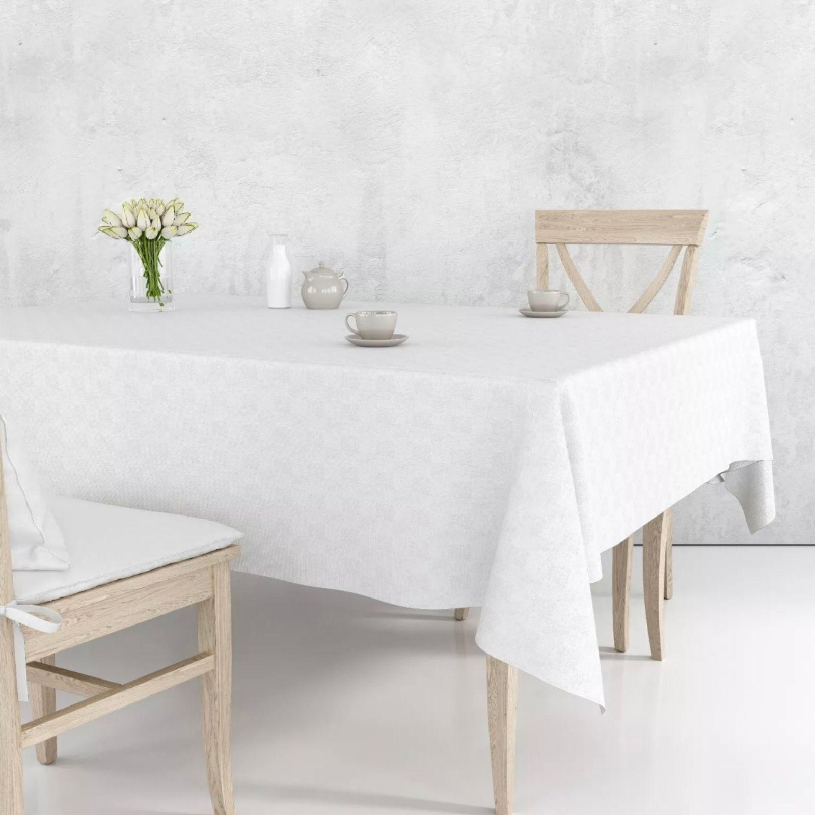mastro bianco tovaglia jacquard 140x320 (x18 persone) (colore spedito in base a giacenza) - foto 2