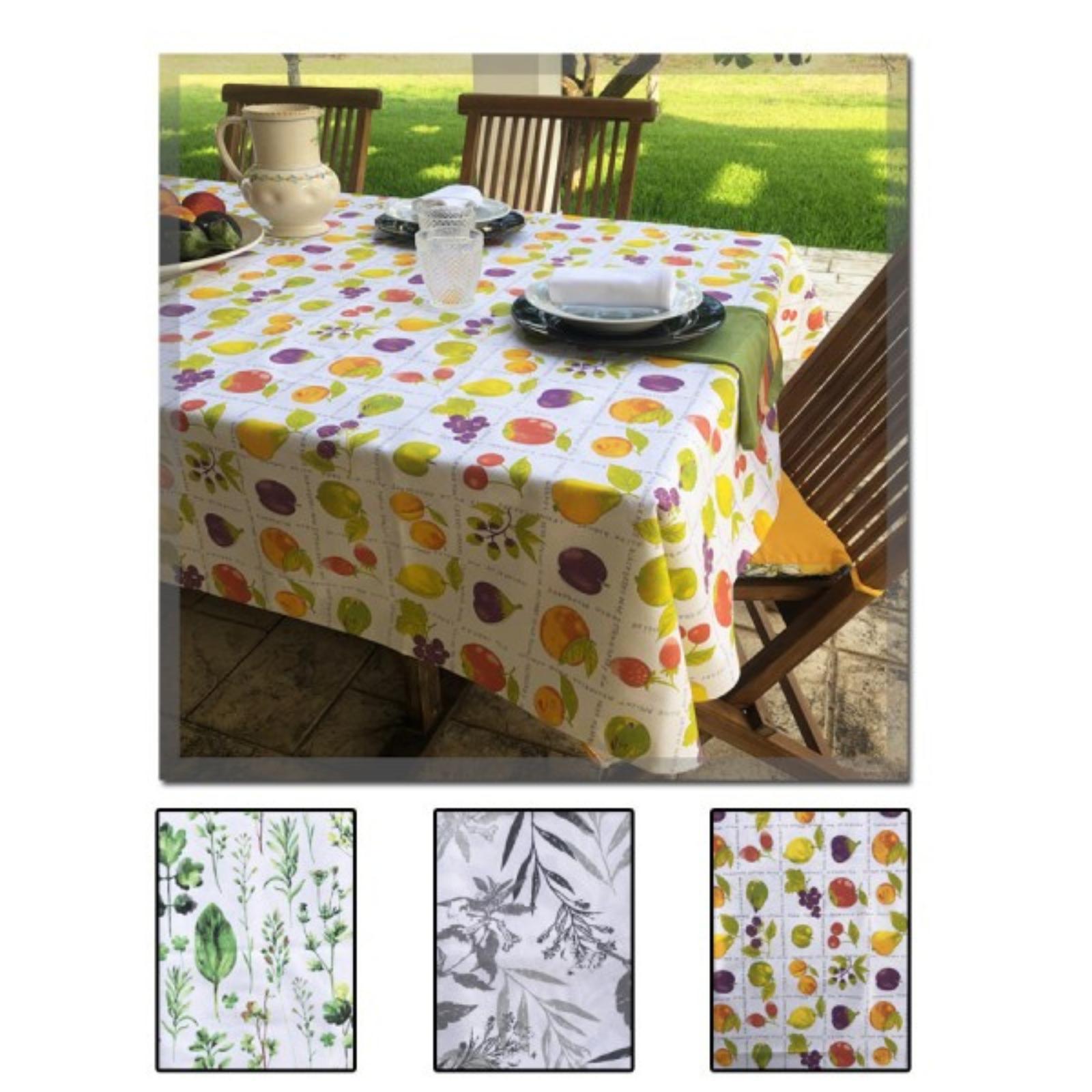 mastro bianco tovaglia plastificata per 12 persone 120x220cm (colore e fantasia in base a giacenza) - foto 1