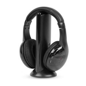 Cuffie wireless over-ear 5 in 1 hi-fi con radio fm e bassi potenziati
