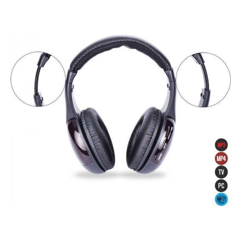 cuffie wireless over-ear 5 in 1 hi-fi con radio fm e bassi potenziati - foto 4 cuffie wireless over-ear 5 in 1 hi-fi con radio fm e bassi potenziati - foto 4