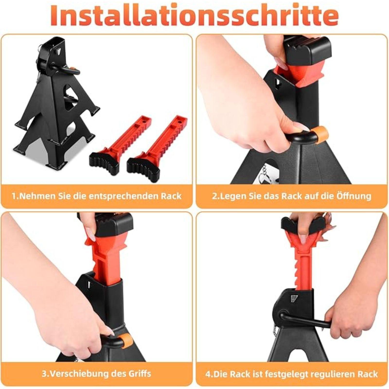  set di 2 cavalletti di supporto da max 3 ton. ciascuno - foto 4