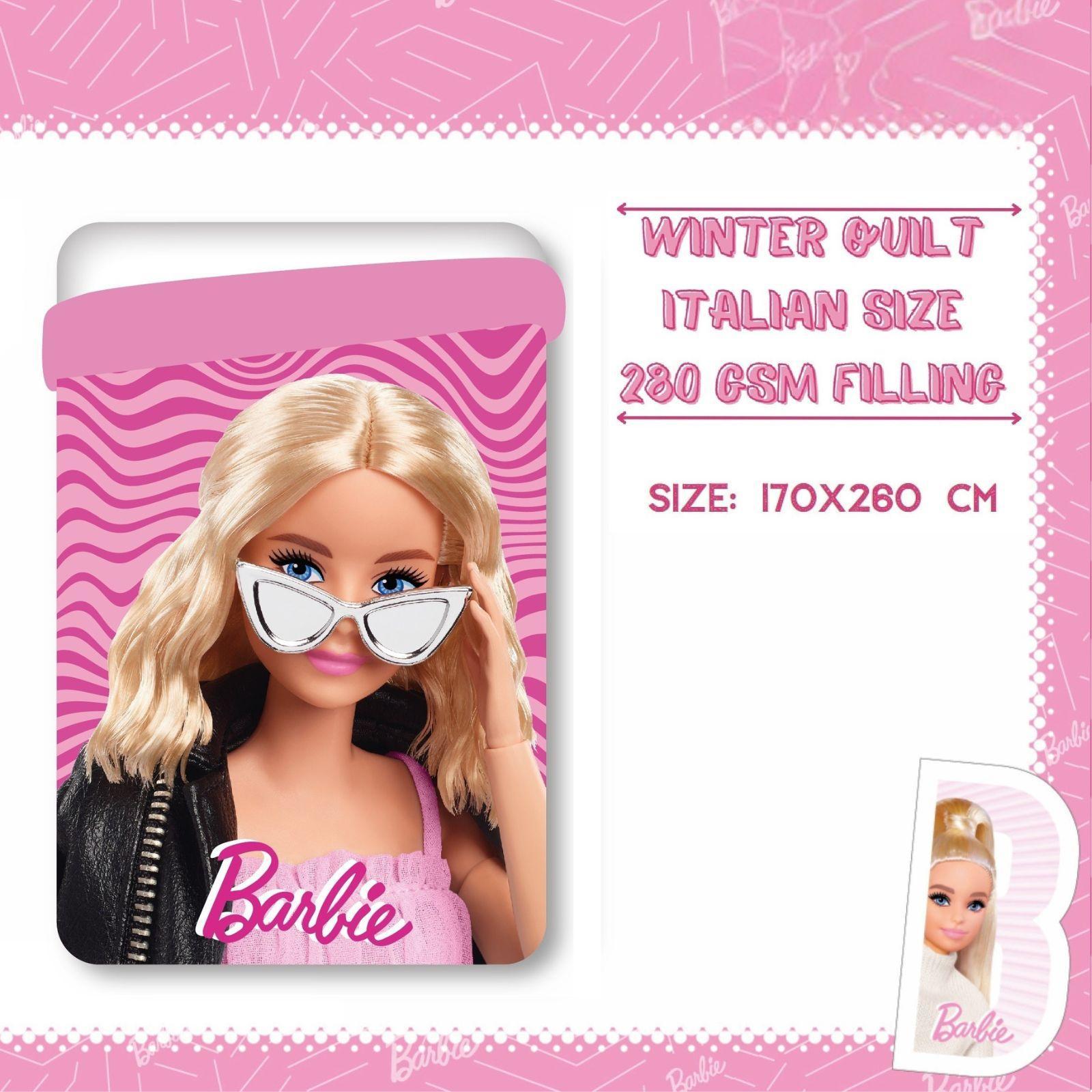 disney trapunta letto singolo disney barbie rosa 170 x 260 cm - foto 1 disney trapunta letto singolo disney barbie rosa 170 x 260 cm - foto 1