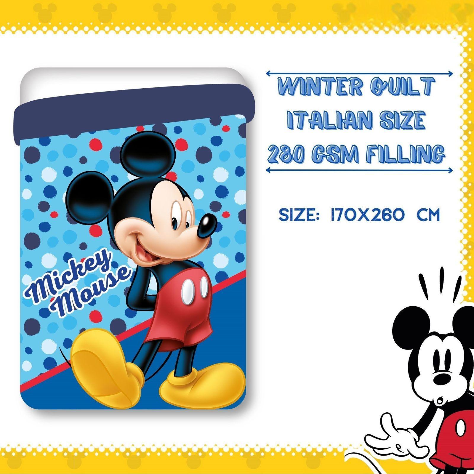 disney trapunta letto singolo disney topolino blu 170 x 260 cm - foto 1