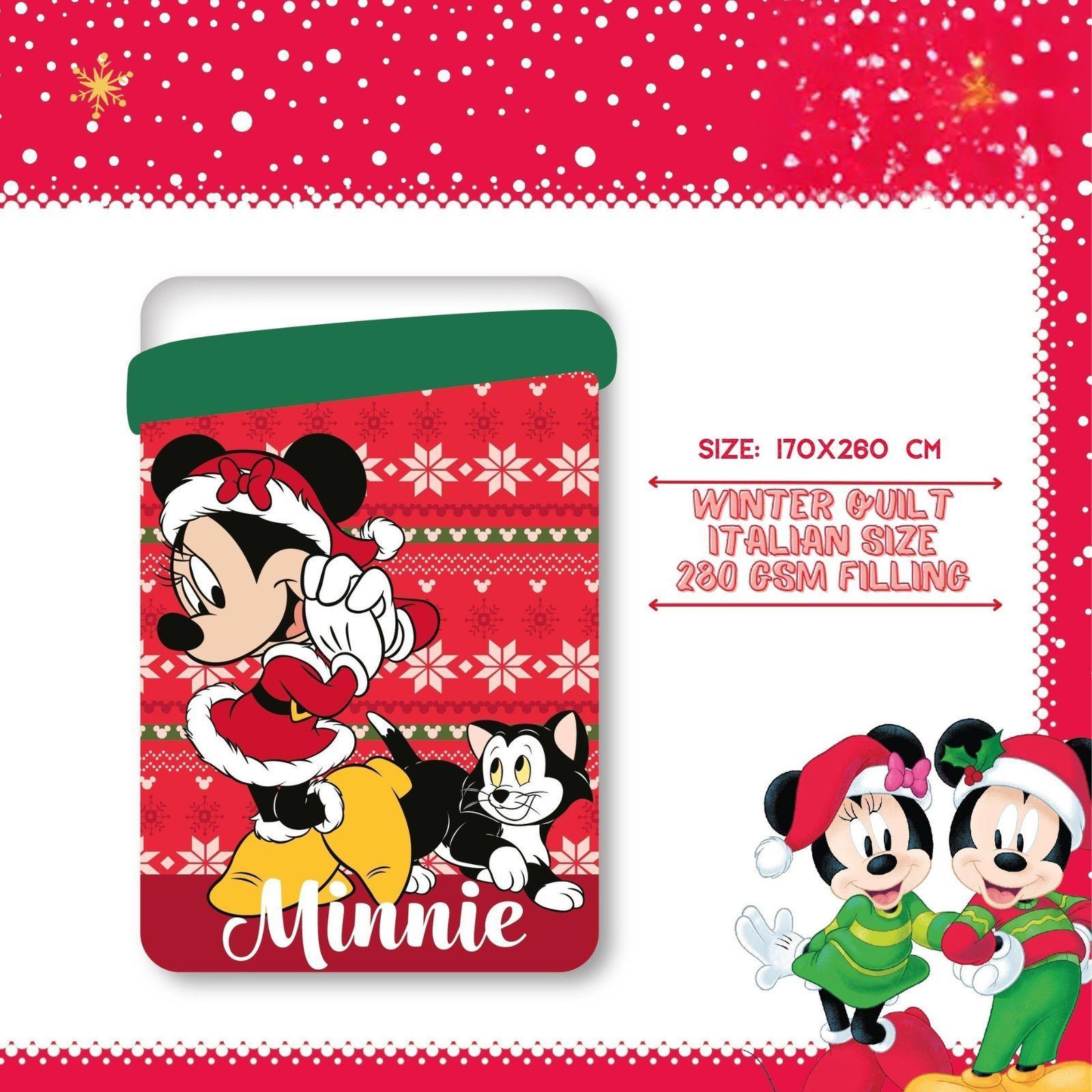 disney trapunta letto singolo disney minnie natale 170 x 260 cm - foto 1 disney trapunta letto singolo disney minnie natale 170 x 260 cm - foto 1