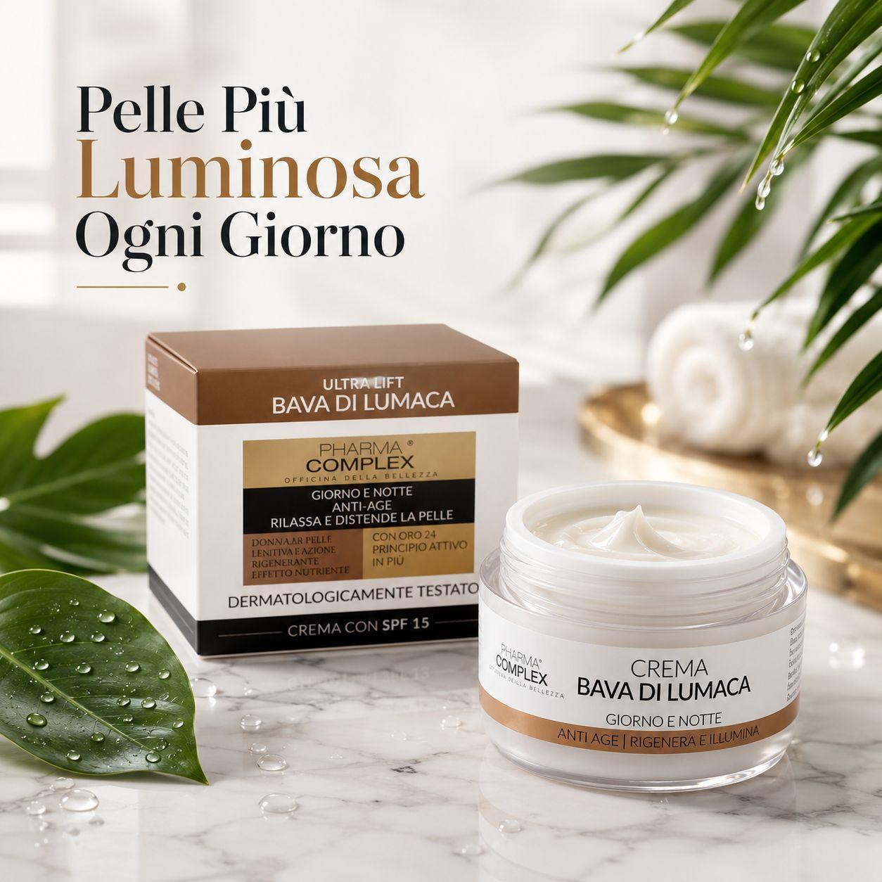  crema viso alla bava di lumaca ultra lift giorno e notte anti age spf15 50 ml - foto 2