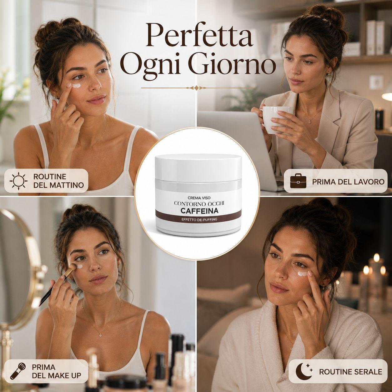  crema viso contorno occhi alla caffeina effetto de puffing - foto 4