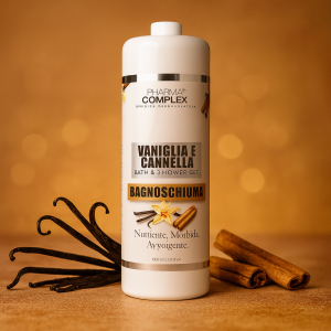 Bagnoschiuma vaniglia e cannella 1000ml.
