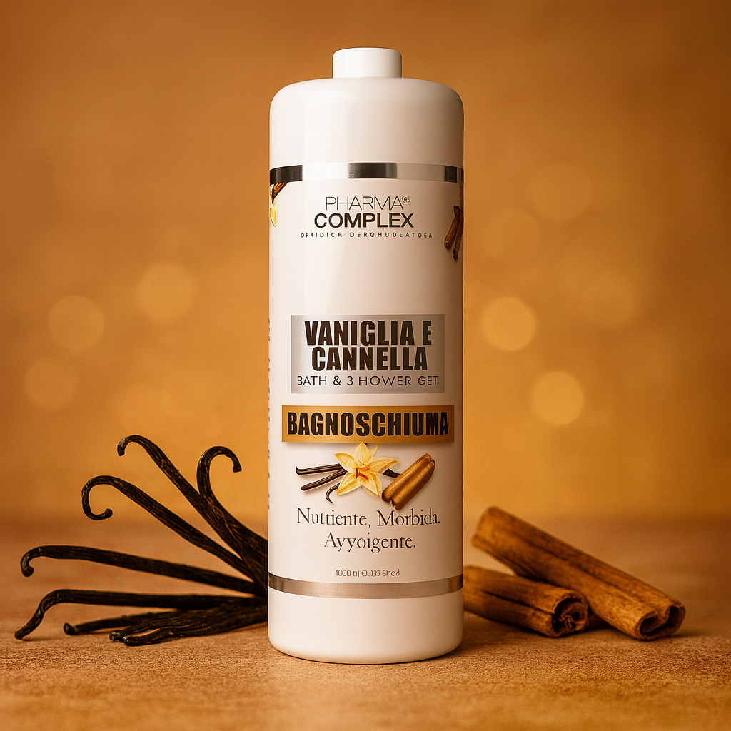 pharma complex pharma complex bagnoschiuma vaniglia e cannella 1000ml. - foto 1 pharma complex pharma complex bagnoschiuma vaniglia e cannella 1000ml. - foto 1