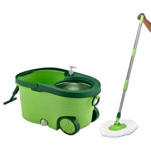 Super mop rotante a 360 gradi con secchio su ruote, pulizia veloce e profonda