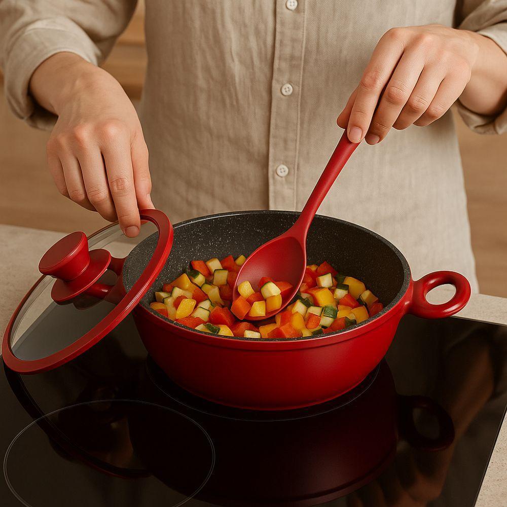 tris tegami con coperchi in vetro e 5 mestoli di alta qualita 20cm 24cm 28cm rivestimento antiaderente per cucina versatile e moderna - foto 6 tris tegami con coperchi in vetro e 5 mestoli di alta qualita 20cm 24cm 28cm rivestimento antiaderente per cucina versatile e moderna - foto 6