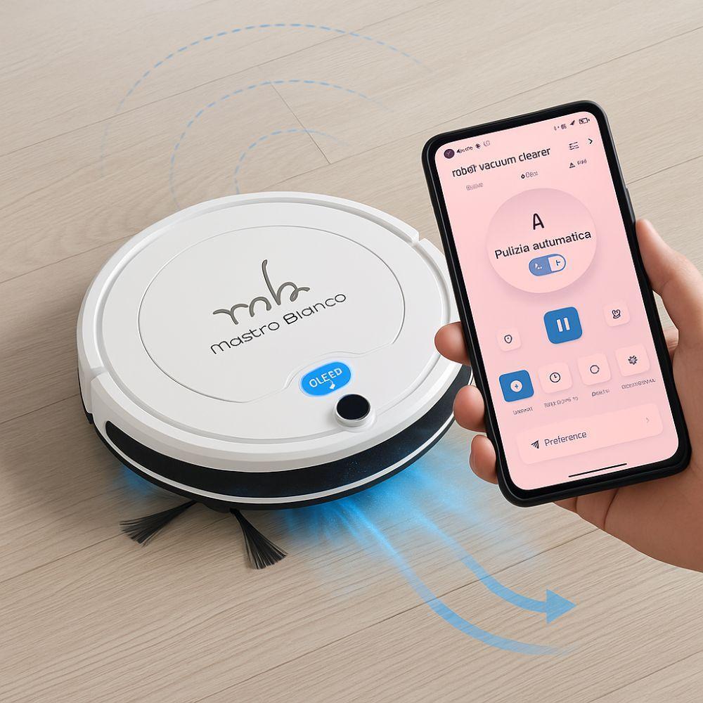 robot aspirapolvere e lavapavimenti con serbatoio 350 ml, potenza 800 pa, batteria 2000 mah, pulizia automatica, sensori anti-collisione, controllo app - foto 5 robot aspirapolvere e lavapavimenti con serbatoio 350 ml, potenza 800 pa, batteria 2000 mah, pulizia automatica, sensori anti-collisione, controllo app - foto 5
