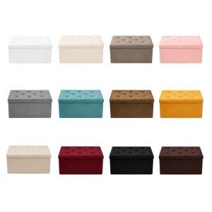 Pouf panca contenitore in velluto rettangolare 76x38x38