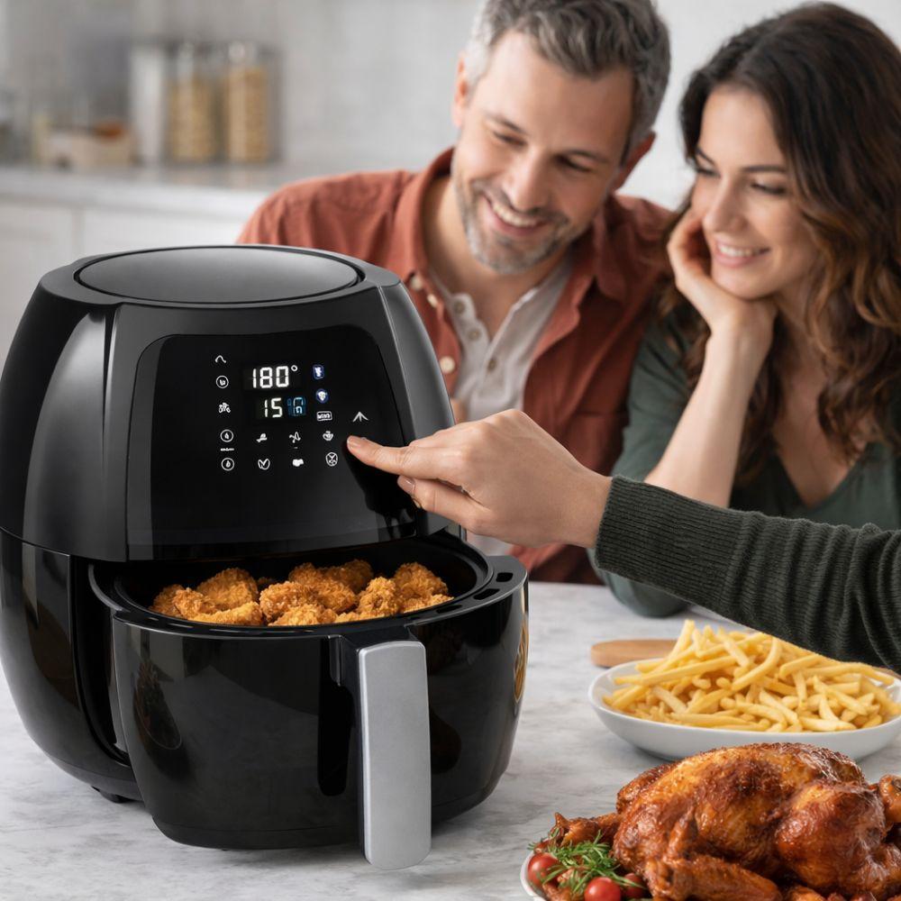  friggitrice ad aria 10 litri 1800w display digitale - foto 5