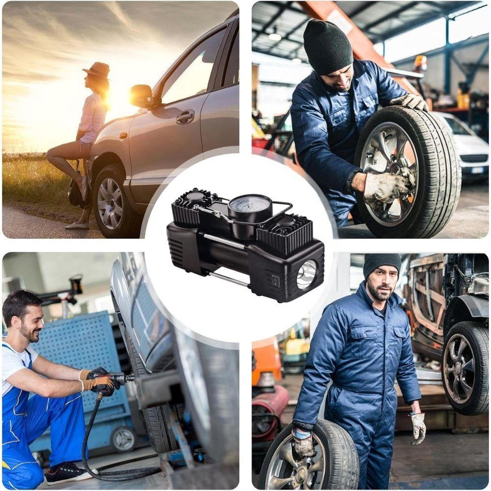compressore aria portatile cordless 88vf 12v con manometro analogico e luce led integrata - foto 3 compressore aria portatile cordless 88vf 12v con manometro analogico e luce led integrata - foto 3