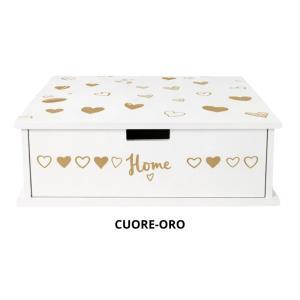 Cassetto porta cialde e zucchero da caffè in legno con divisori organizer elegante