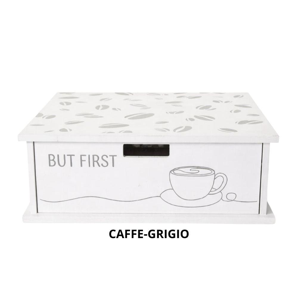 cassetto porta cialde e zucchero da caffè in legno con divisori organizer elegante - foto 5 cassetto porta cialde e zucchero da caffè in legno con divisori organizer elegante - foto 5