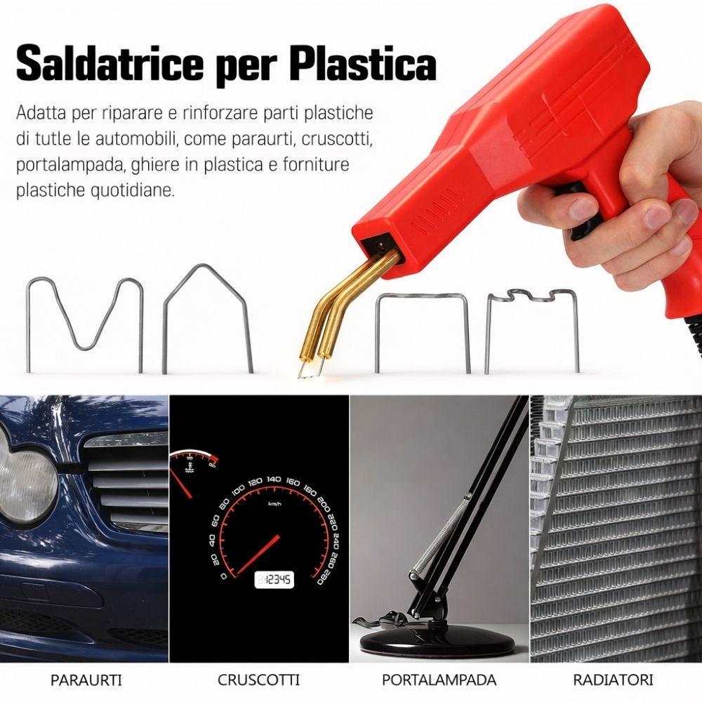  saldatrice per plastica a caldo con graffe rinforzate e accessori per riparazioni - foto 4