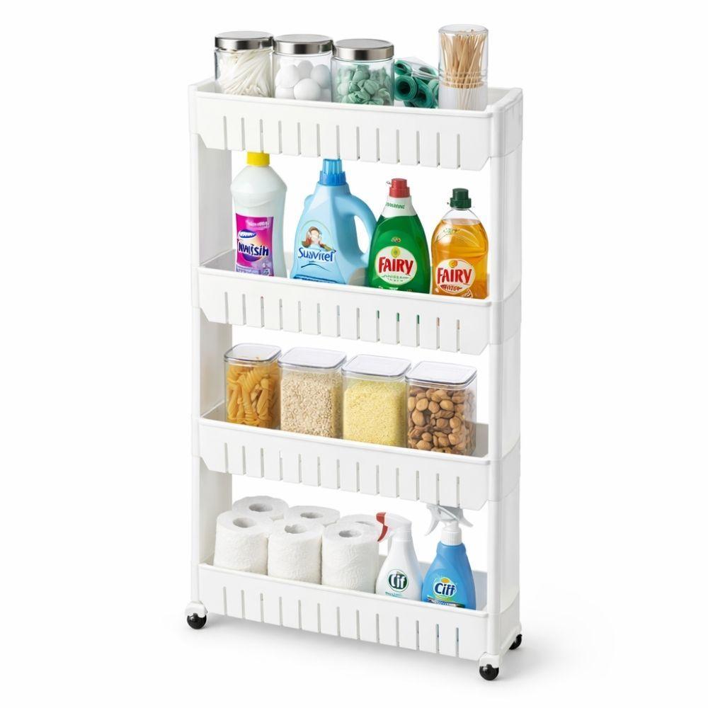carrello slim e compatto a 4 livelli con ruote per ogni spazio di casa - foto 2 carrello slim e compatto a 4 livelli con ruote per ogni spazio di casa - foto 2