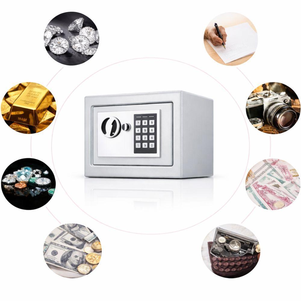 cassaforte di sicurezza elettronica digitale casa ufficio con chiave e codice 6l - foto 4 cassaforte di sicurezza elettronica digitale casa ufficio con chiave e codice 6l - foto 4