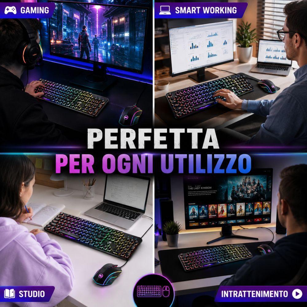 kit gaming rgb tastiera e mouse usb retroilluminati per pc - foto 3 kit gaming rgb tastiera e mouse usb retroilluminati per pc - foto 3