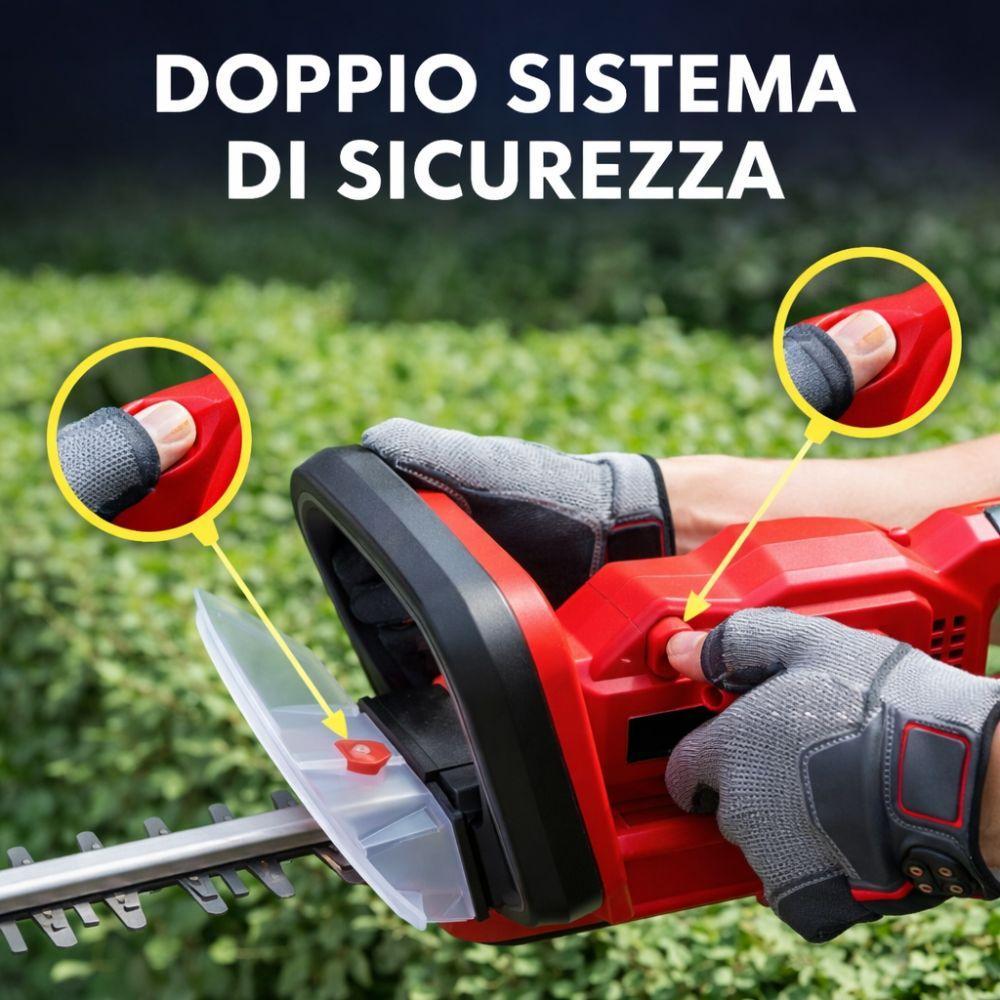 tagliasiepi elettrico 48v 1200w lama 56cm cordless con batteria - foto 3 tagliasiepi elettrico 48v 1200w lama 56cm cordless con batteria - foto 3