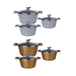 Set 3 casseruole antiaderenti con coperchio 20 cm 24 cm 28 cm