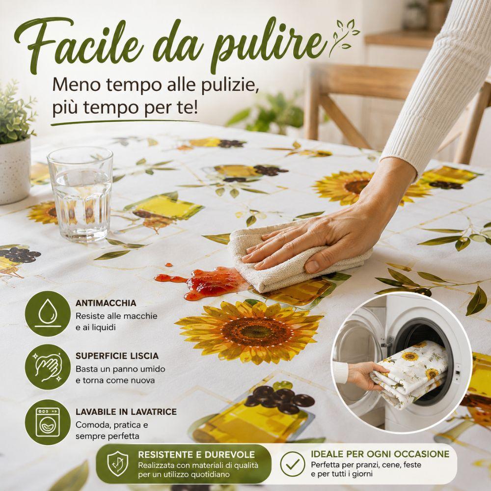  tovaglia da tavola fantasie assortite 120x160 cm antimacchia lavabile - foto 5