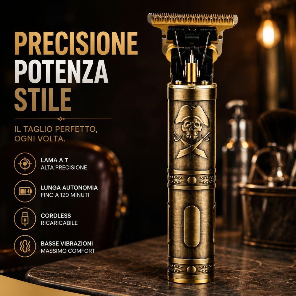 tagliacapelli t blade, ricaricabile tramite usb, display digitale e accessori inclusi - foto 2 Tagliacapelli con testo promozionale e icone funzioni