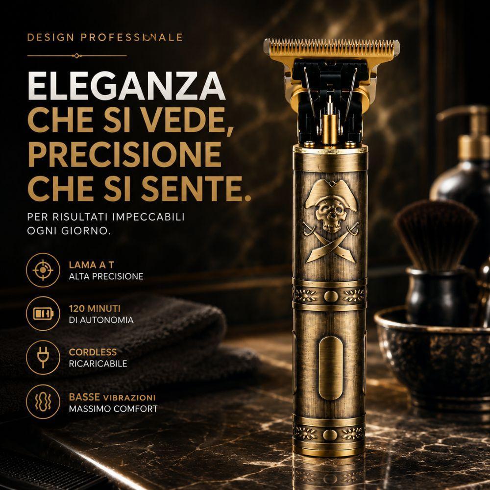 tagliacapelli t blade, ricaricabile tramite usb, display digitale e accessori inclusi - foto 5 Tagliacapelli in funzione con display digitale acceso, vista frontale del dispositivo