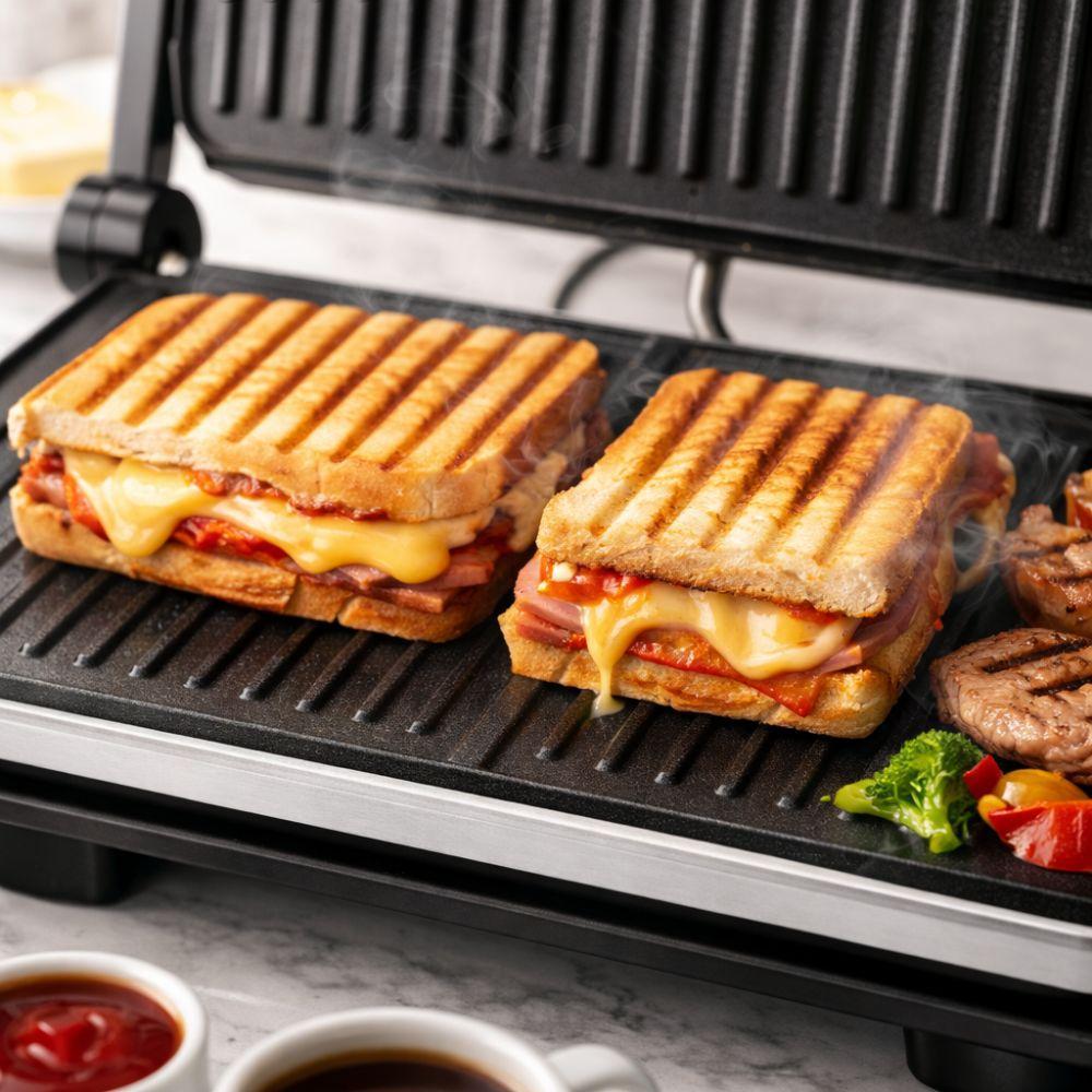 tostiera grill a contatto 800w piastre antiaderenti apertura 105 gradi - foto 4 tostiera grill a contatto 800w piastre antiaderenti apertura 105 gradi - foto 4