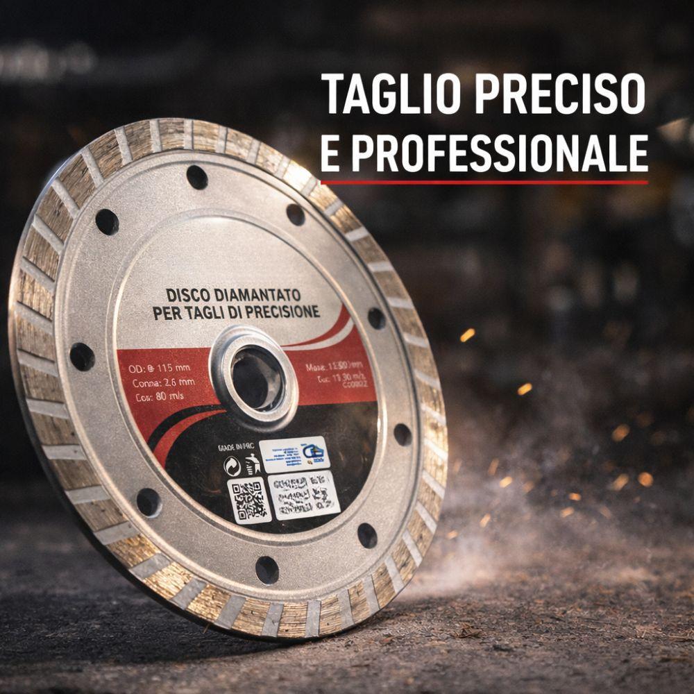 disco diamantato 115 mm per tagli di precisione su marmo, pietra e laterizi - foto 3 disco diamantato 115 mm per tagli di precisione su marmo, pietra e laterizi - foto 3