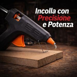 Pistola termocollante 60w con 2 ricariche incluse