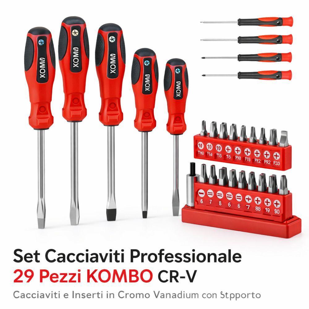 set professionale da 29 pz con cacciaviti e inserti intercambiabili in cr-v - foto 1 set professionale da 29 pz con cacciaviti e inserti intercambiabili in cr-v - foto 1