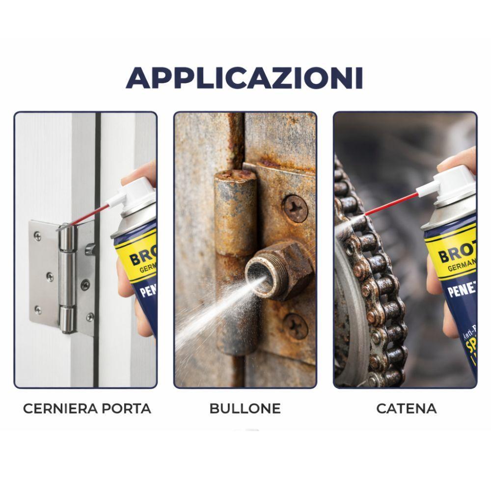 Spray Brotek Multiuso: sblocco di viti e bulloni arrugginiti