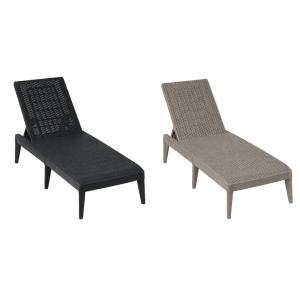 Lettino prendisole reclinabile effetto rattan per esterno