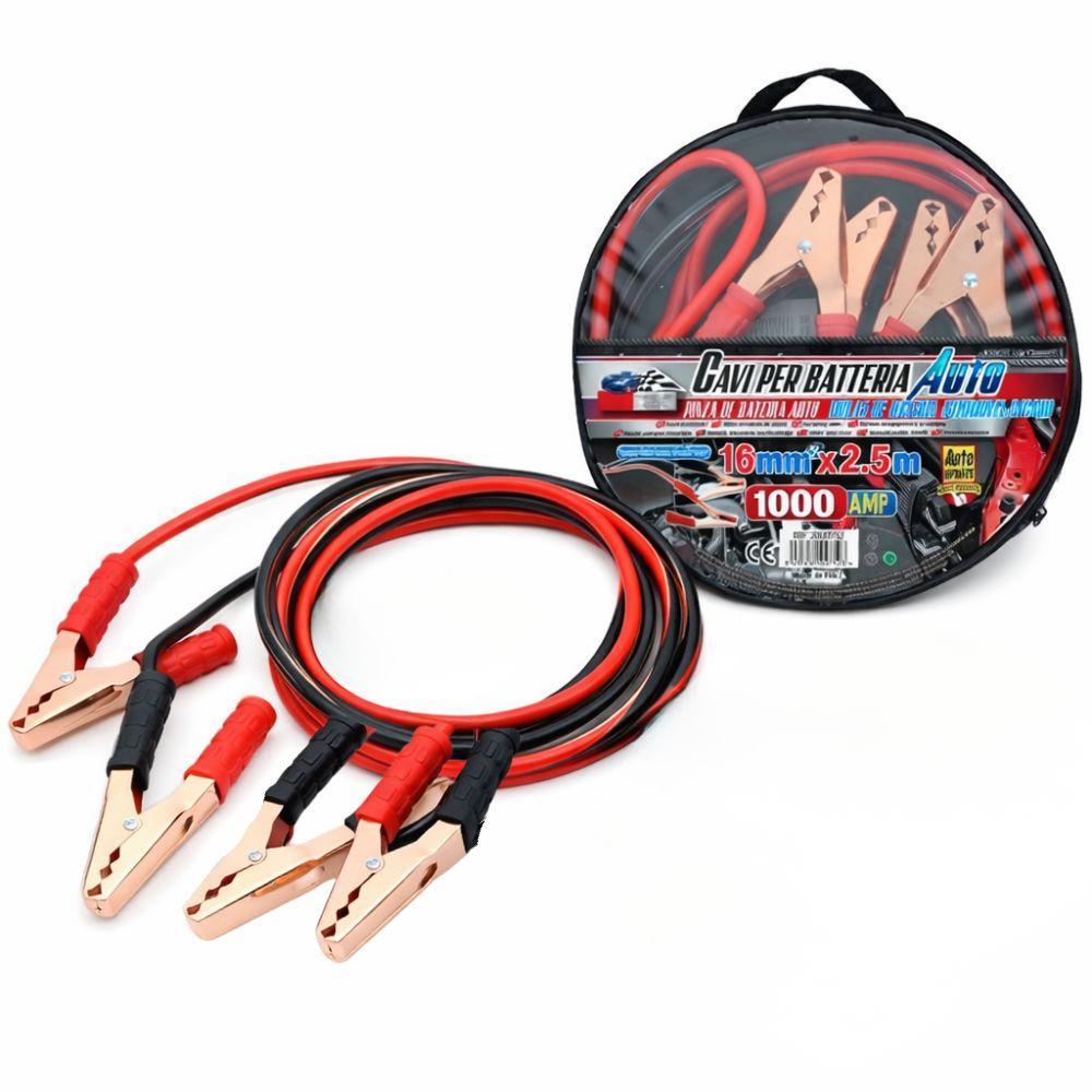 cavi per batteria auto 1000amp 16mm² x 2.5m avvio di emergenza - foto 1 cavi per batteria auto 1000amp 16mm² x 2.5m avvio di emergenza - foto 1