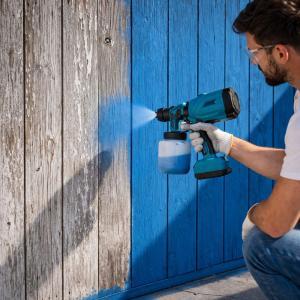 Verniciatore a spruzzo con due batterie e ugello regolabile