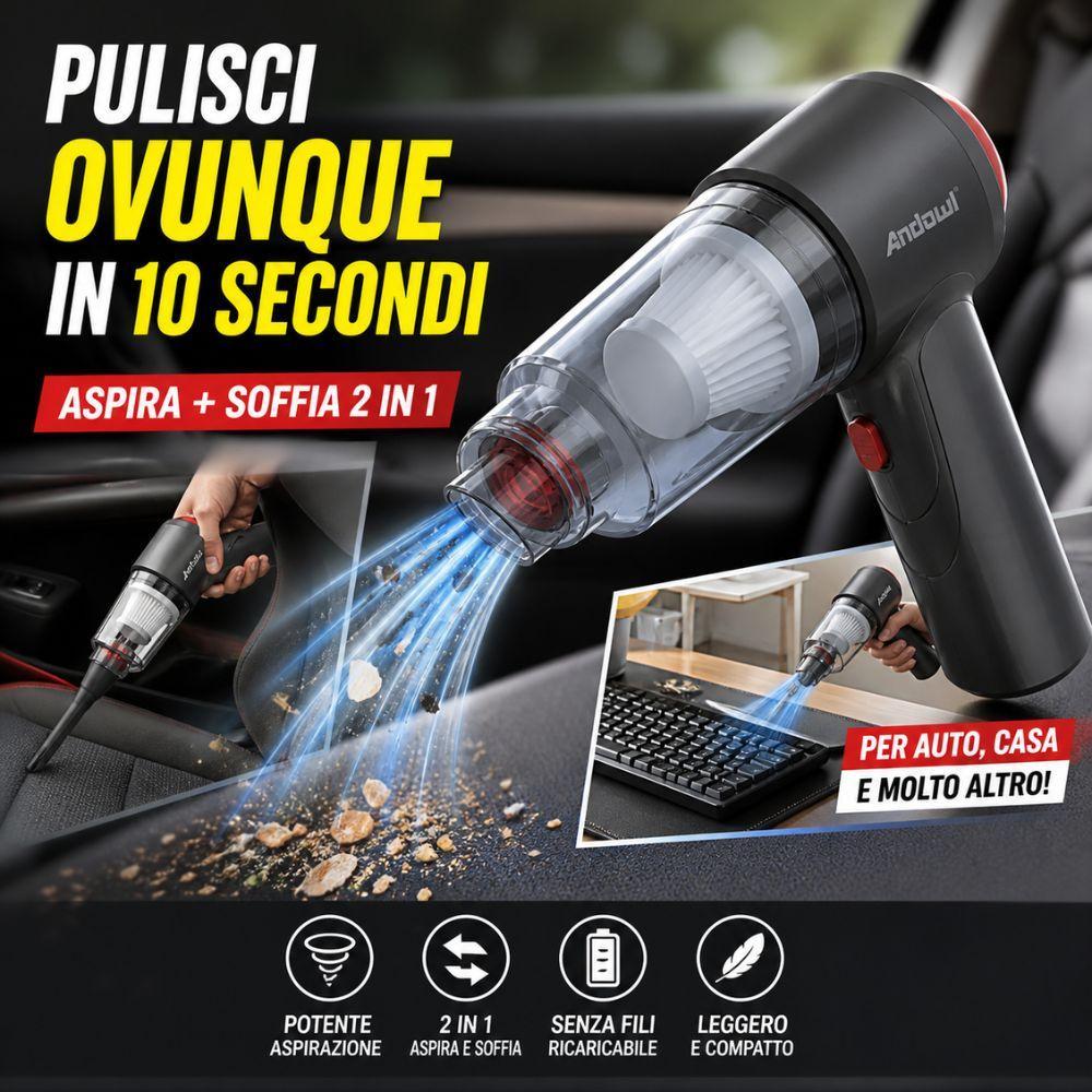 aspiratore portatile 2 in 1 senza fili – mini aspirapolvere auto e casa compatto e potente - foto 2 aspiratore portatile 2 in 1 senza fili – mini aspirapolvere auto e casa compatto e potente - foto 2