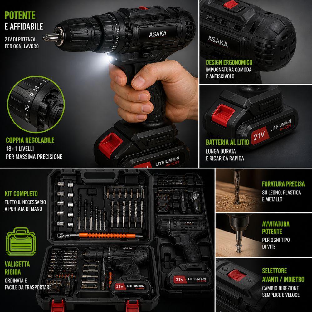 avvitatore elettrico multifunzionale con valigetta – trapano avvitatore con accessori completi - foto 4 avvitatore elettrico multifunzionale con valigetta – trapano avvitatore con accessori completi - foto 4