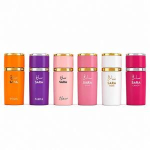 Mini-collection sara 25 ml : coffret de parfums pour femme aux senteurs élégantes et tenaces, au format de poche