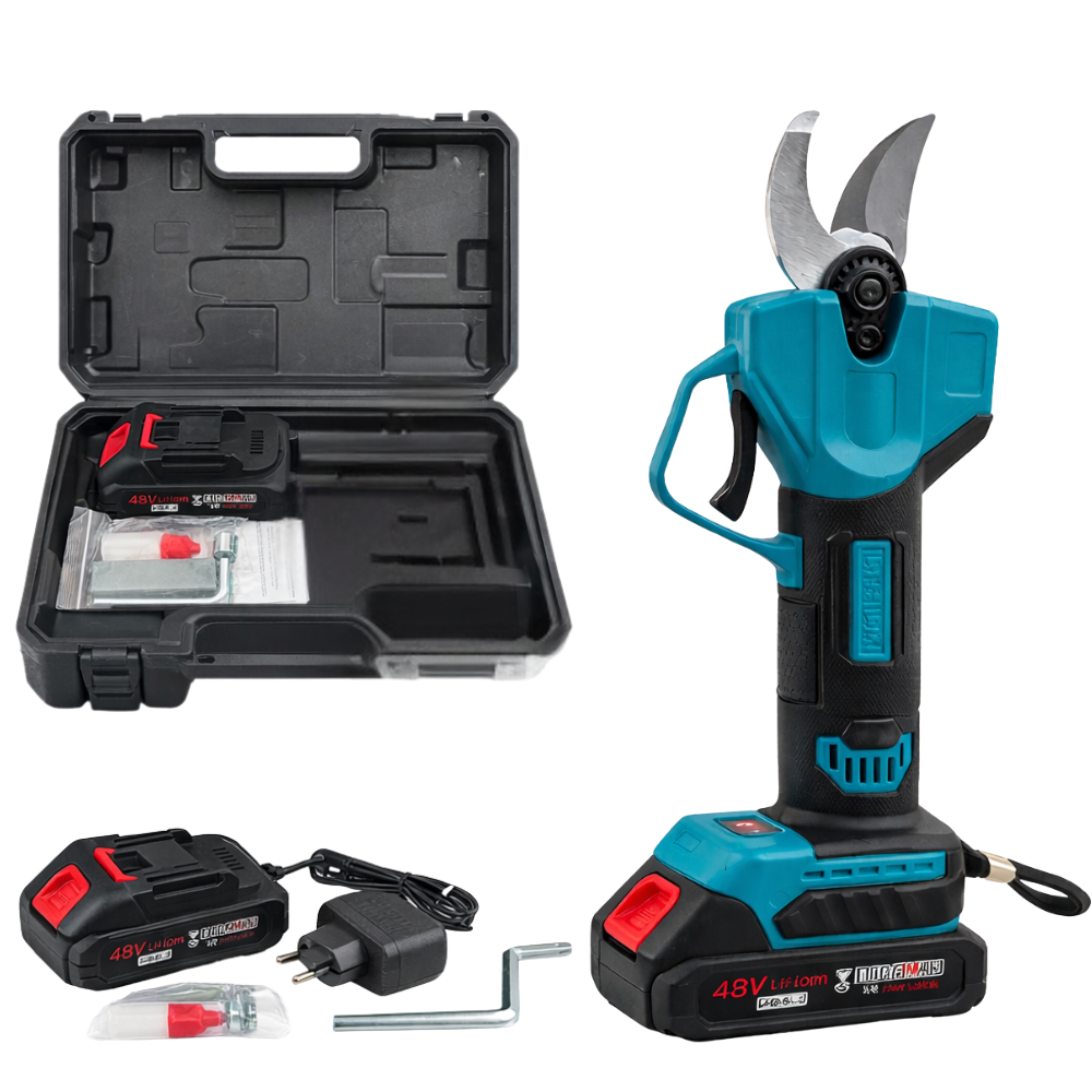 Cesoia elettrica a batteria con motore brushless per potatura rami