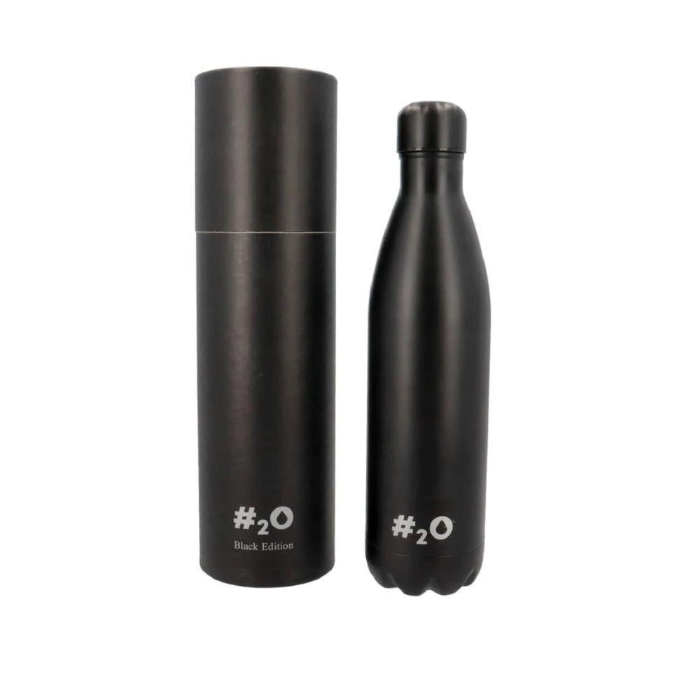 bottiglia termica nera opaca acciaio inox 750ml isolamento doppia parete caldo freddo 24h design premium - foto 1 Bottiglia termica nera acciaio inox 750ml doppia parete isolante