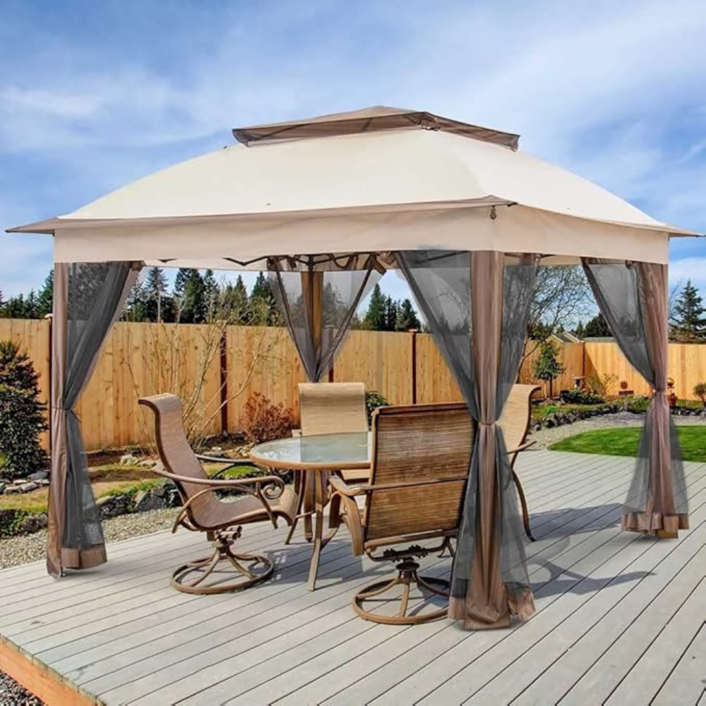 gazebo richiudibile 3x3 m salvaspazio con zanzariere, presa aria e borsa trasporto - foto 1 gazebo richiudibile 3x3 m salvaspazio con zanzariere, presa aria e borsa trasporto - foto 1