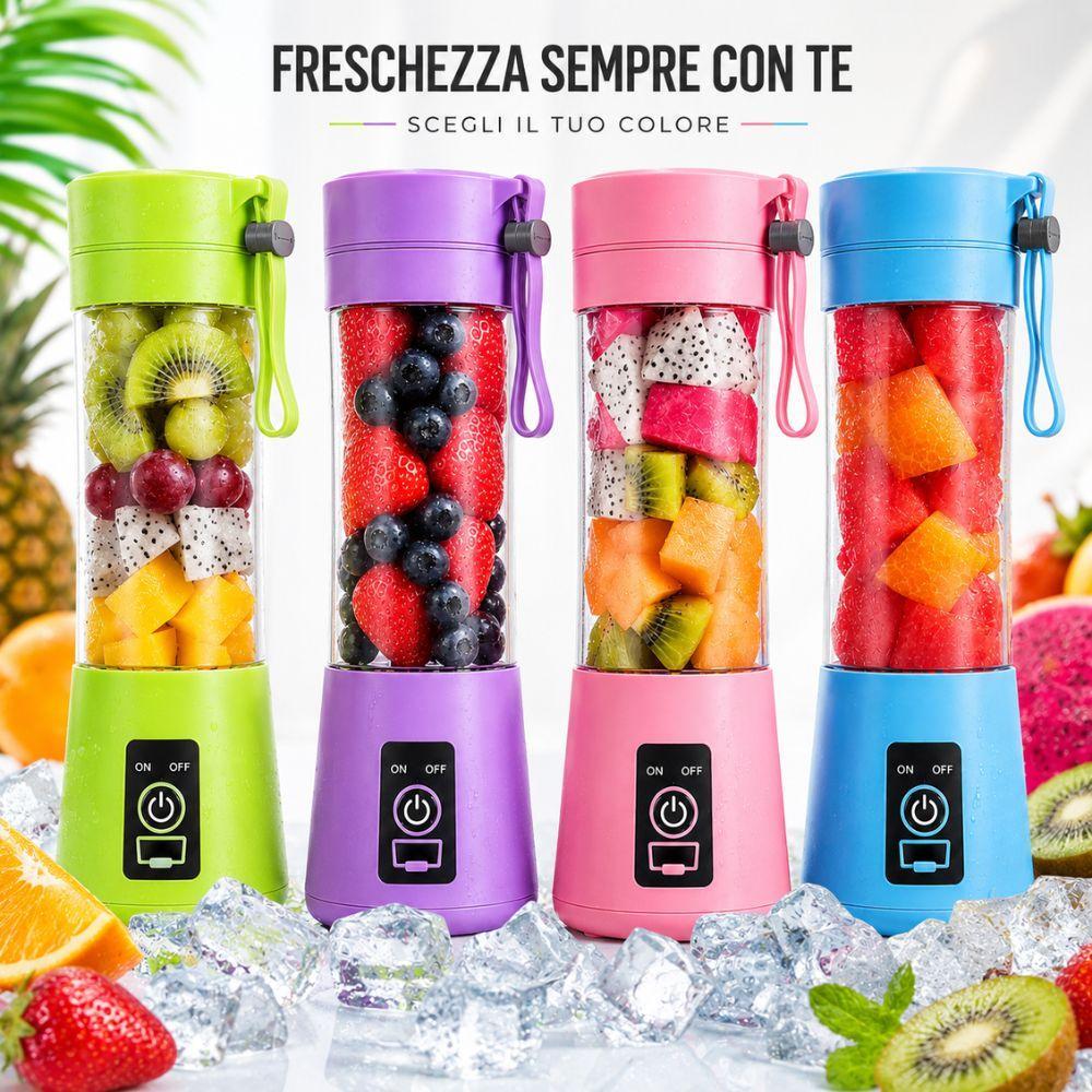  mini frullatore portatile usb ricaricabile 380ml smoothie blender - foto 4