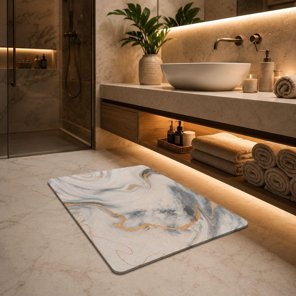  tappeto bagno in pietra lavica assorbente antiscivolo design moderno - foto 3