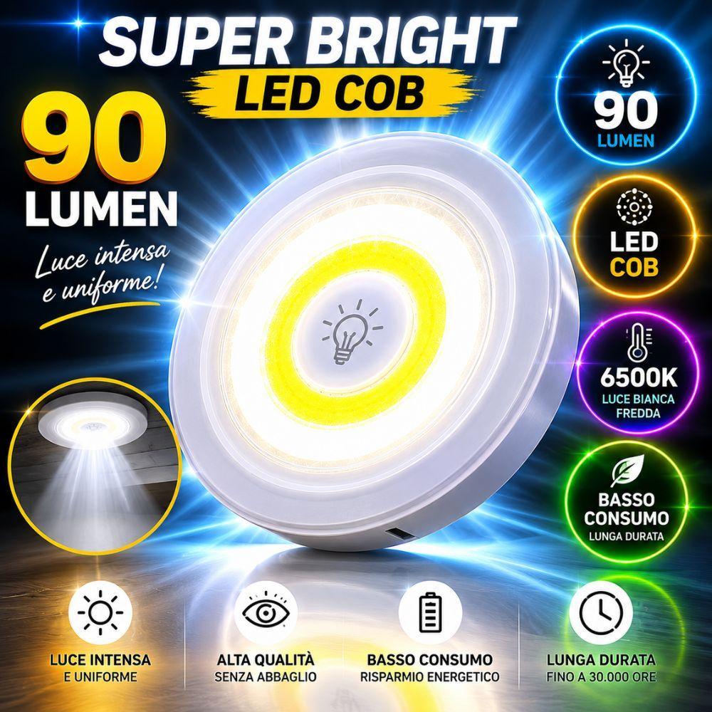 luce led cob wireless per armadio cucina camper garage smart light - foto 3 luce led cob wireless per armadio cucina camper garage smart light - foto 3