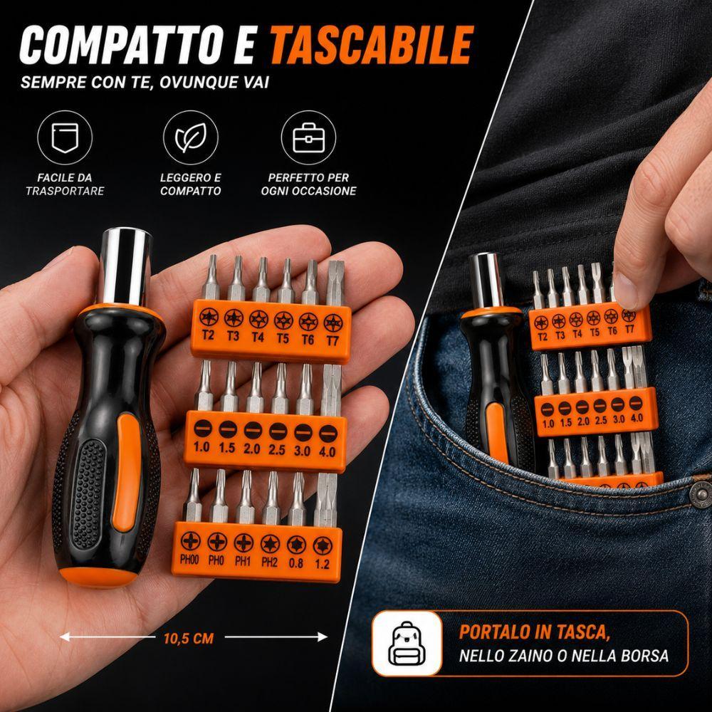 Cacciaviti di precisione magnetici per riparazione smartphone e dispositivi elettronici