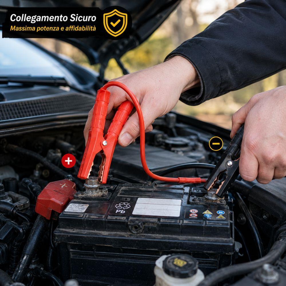  cavi batteria auto 2.4 metri avviamento emergenza - foto 3